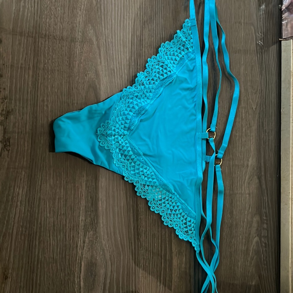Adore Me Blue Thong in size 1x